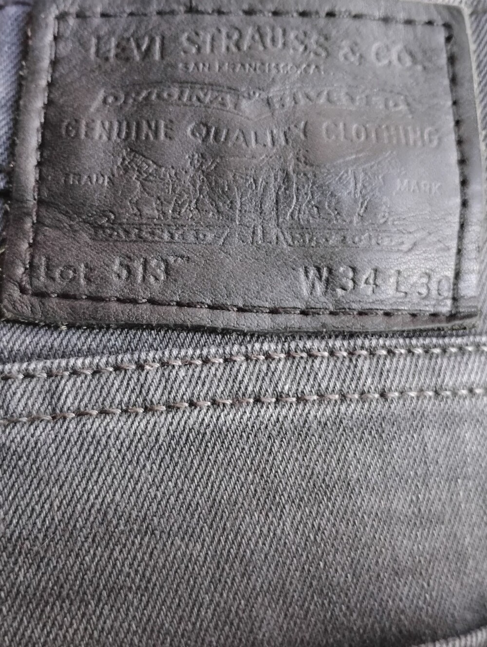 Levi's 513 Slim Straight Men’s Jeans — Charcoal Black